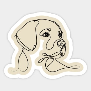 One Line Drawing for Dog Lovers Sticker